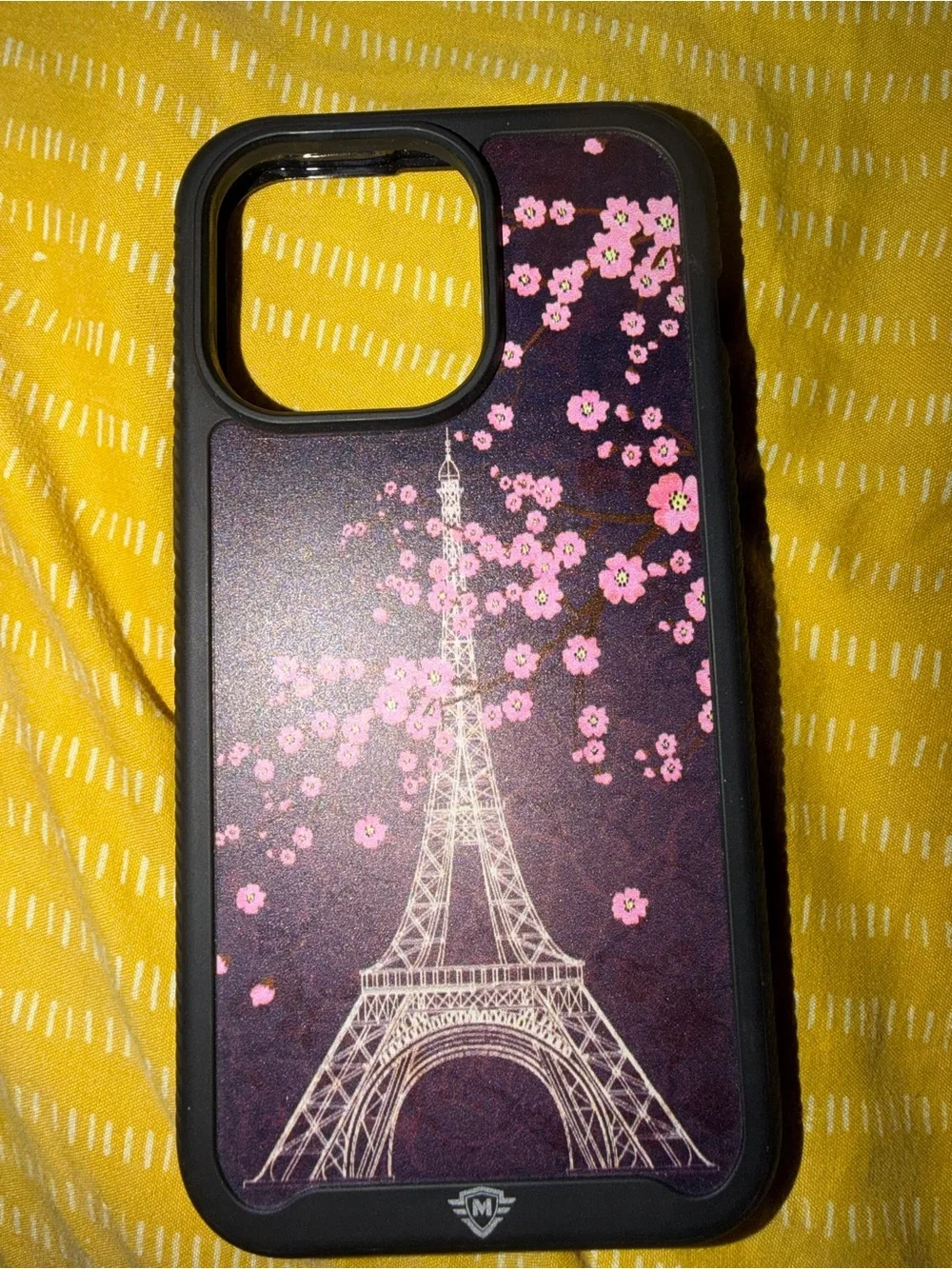 Pink Blossom Eiffel Tower iPhone 15 Pro max case